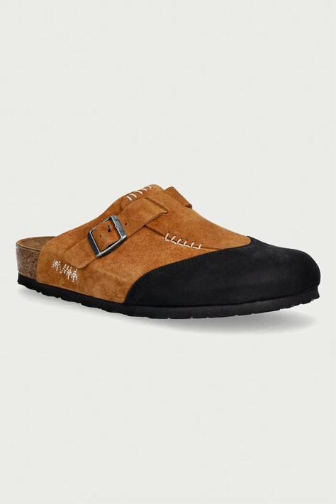 Birkenstock 1774 x ADER ERROR boston ciabatte slide mules da uomo in scamoscio marrone 1029963