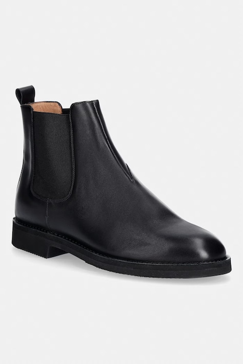 Fracap Kotníkové Chelsea boty pánské kožené černé C620