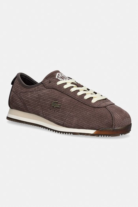 Lacoste CLUB-LOW sneakersy męskie nubukowe brązowe 51SMA0033 031