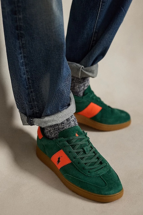 Polo Ralph Lauren sneakersy zamszowe Bedford Pp kolor zielony 809P07172002