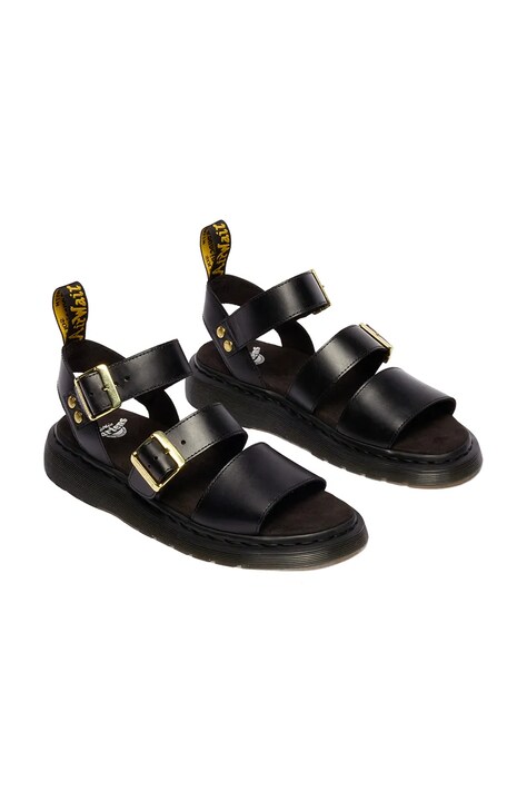 Dr. Martens sandały rzymianki skórzane Gryphon czarne DM42329001