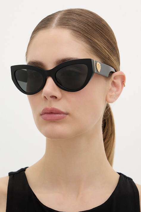 Dolce & Gabbana okulary przeciwsłoneczne kocie oczy damskie czarne 0DG4536