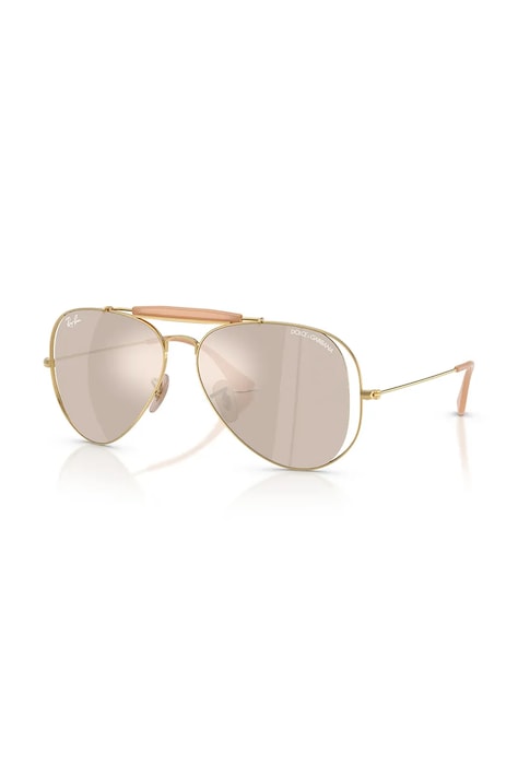 Ray-Ban okulary przeciwsłoneczne pilotki damskie RAY-BAN X DOLCE&GABBANA beżowe 0RB3029M