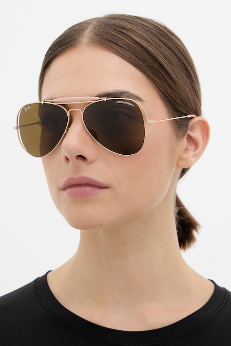Ray-Ban okulary przeciwsłoneczne pilotki damskie RAY-BAN X DOLCE&GABBANA złote 0RB3029M