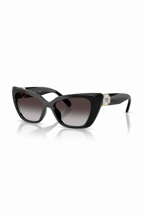Swarovski okulary przeciwsłoneczne kocie oczy damskie MILLENIA czarne 5737919
