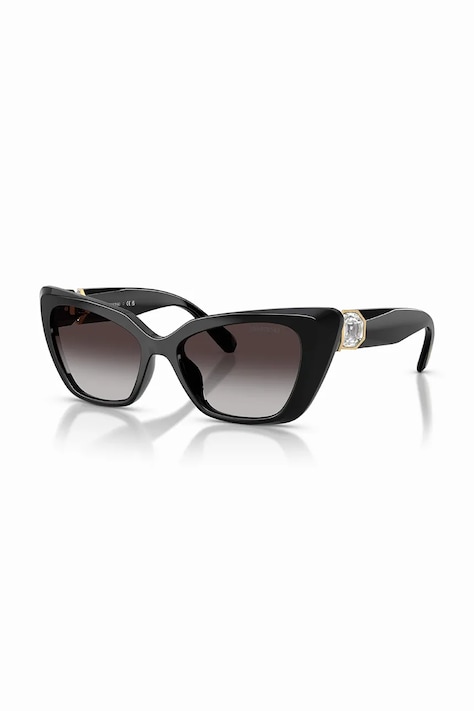 Swarovski okulary przeciwsłoneczne kocie oczy damskie MILLENIA czarne 5737919