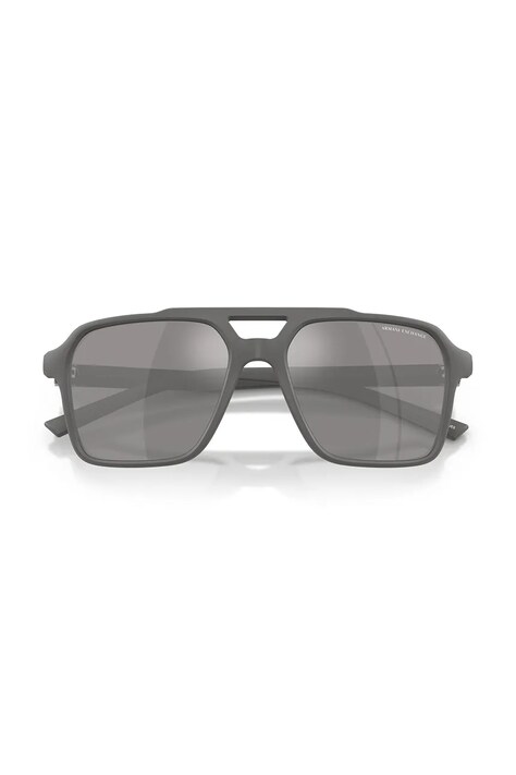 Armani Exchange сонцезахисні окуляри авіатори чоловічі — SS26-OKM00K, сірий — фото 6