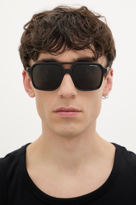 Armani Exchange okulary przeciwsłoneczne pilotki męskie czarne 0AX4166SU