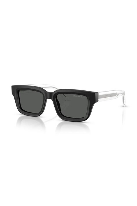 Emporio Armani okulary przeciwsłoneczne kwadratowe męskie czarne 0EA4270