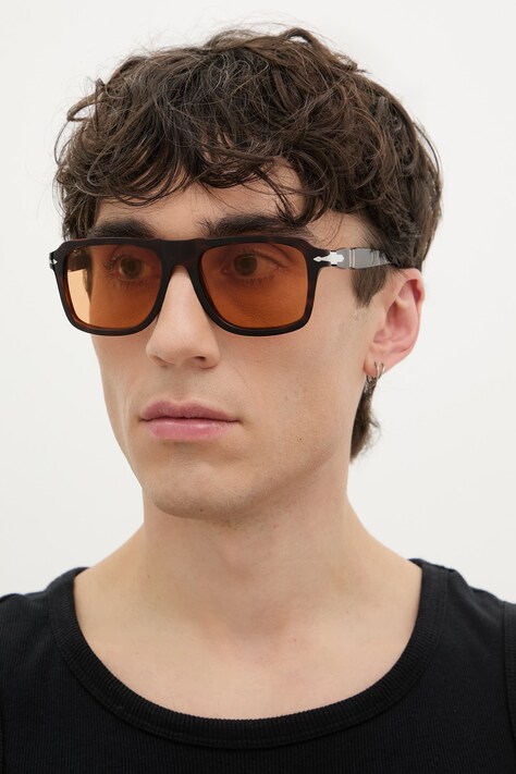 Persol okulary przeciwsłoneczne męskie brązowe 0PO8002S