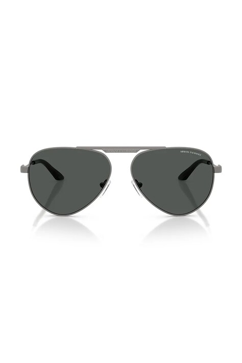 Armani Exchange сонцезахисні окуляри авіатори — SS26-OKU006, сірий — фото 4