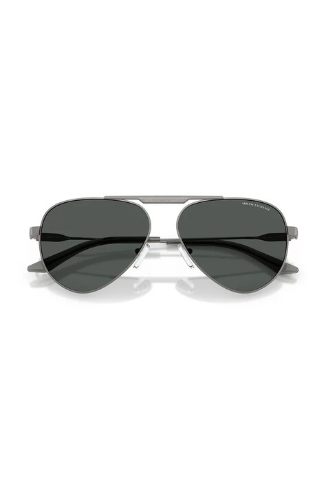 Armani Exchange сонцезахисні окуляри авіатори — SS26-OKU006, сірий — фото 7