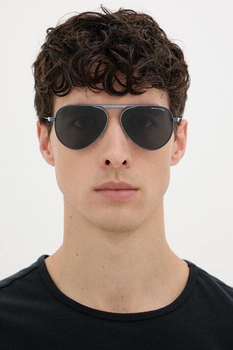 Armani Exchange сонцезахисні окуляри авіатори — SS26-OKU006, блакитний — фото 8