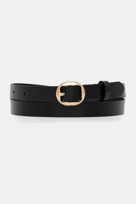 Calvin Klein pasek skórzany damski kolor czarny LV04F7058G