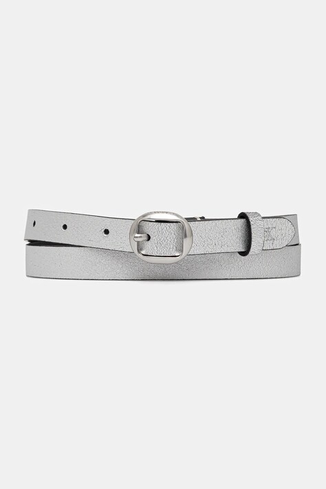 Calvin Klein pasek skórzany damski kolor srebrny LV04F7058G