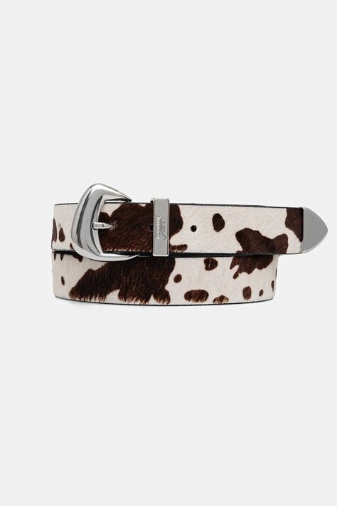 Tommy Jeans pasek zamszowy damski kolor beżowy AW0AW18259