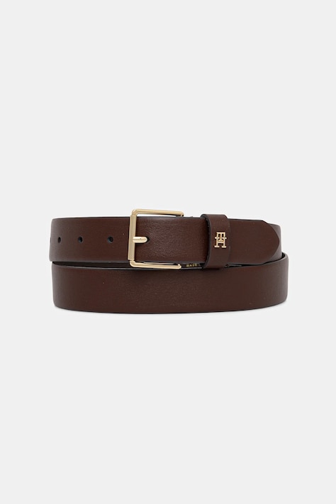Tommy Hilfiger pasek skórzany damski kolor brązowy AW0AW18251