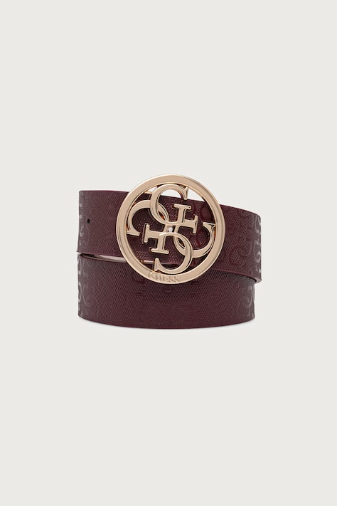 Guess двустранен колан дамски от имитация на кожа STACEY бордо BW9319 P6135