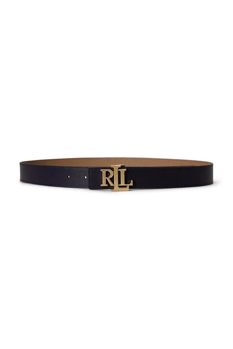 Lauren Ralph Lauren Pasek dwustronny damski skórzany beżowy 412P06812