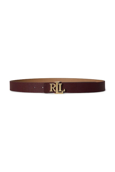 Lauren Ralph Lauren Pasek dwustronny damski skórzany bordowy 412P06812