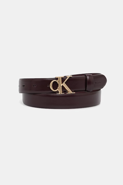 Calvin Klein pasek damski skórzany bordowy LV04F7074G