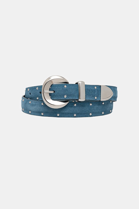 IBlues pasek zamszowy SELLA damski kolor niebieski 2617501011200