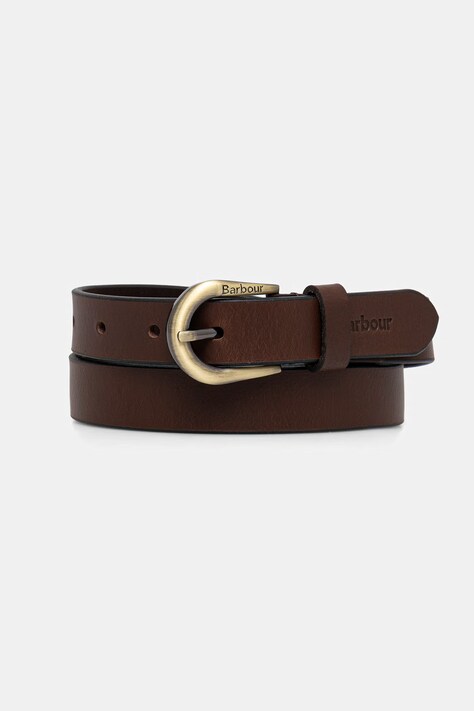 Barbour pasek damski skórzany Allanton brązowy LAC0306