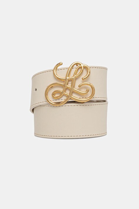 Luisa Spagnoli pasek skórzany Danville damski kolor beżowy 542999