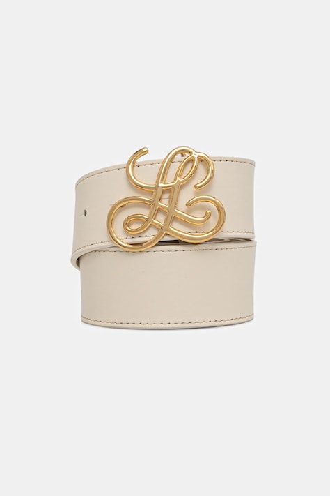 Luisa Spagnoli pasek skórzany Danville damski kolor beżowy 542999