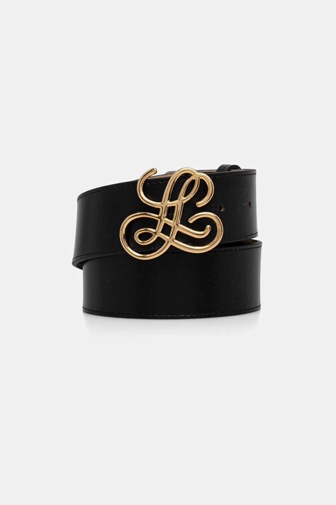 Luisa Spagnoli pasek skórzany Danville damski kolor czarny 542999