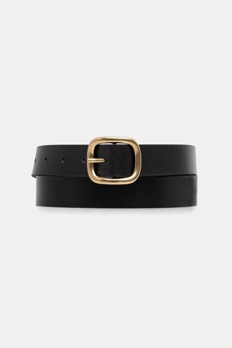 Levi's pasek skórzany CAMERON LONG LENGTH damski kolor czarny 005BW