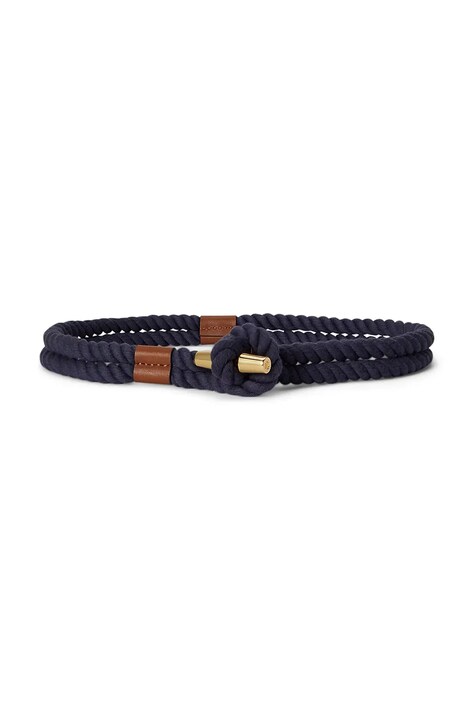 Lauren Ralph Lauren ζώνη γυναικεία βαμβακερή σκούρα μπλε 412935800