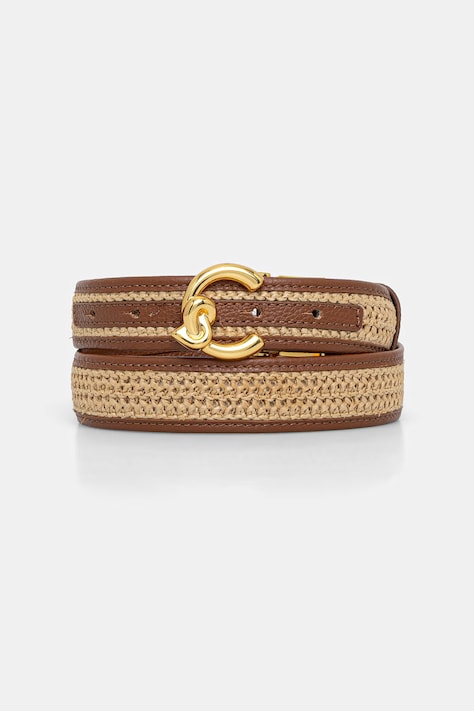 Coccinelle pasek damski skórzany beżowy E3 UOR 11 06 01