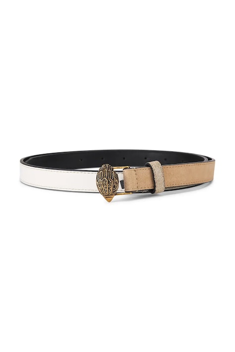 Kurt Geiger London pasek damski skórzany Eagle Belt beżowy 5255815129