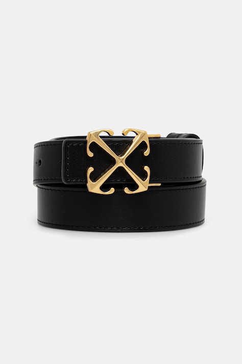 Off-White belt leather Women's black OWRB13AC99LEA001