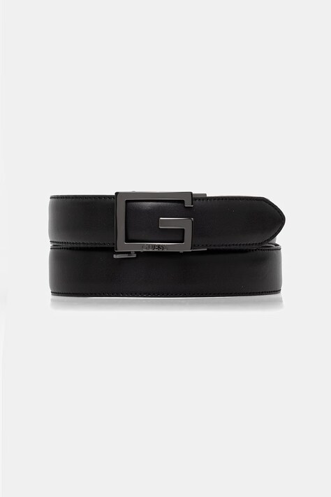 Δερμάτινη ζώνη Guess χρώμα: μαύρο, BM7853 P5435