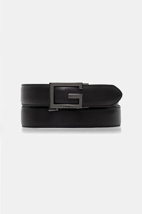 Δερμάτινη ζώνη Guess χρώμα: μαύρο, BM7853 P5435