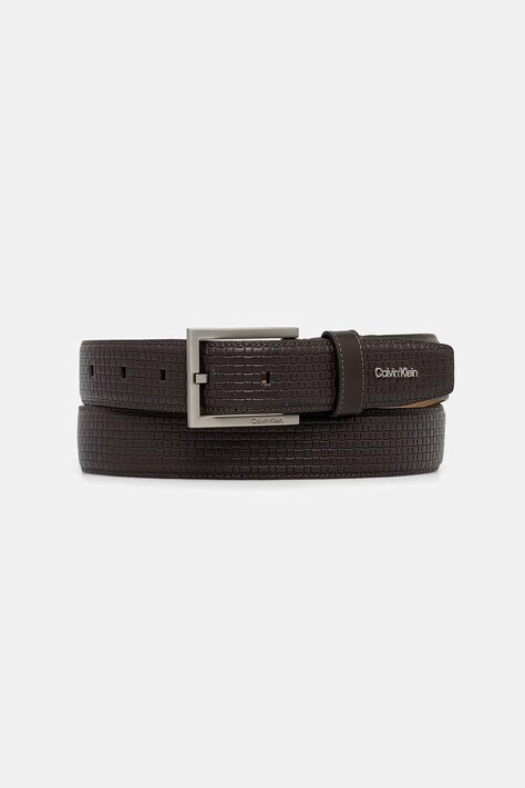 Calvin Klein pasek męski skórzany brązowy LV04D7076G