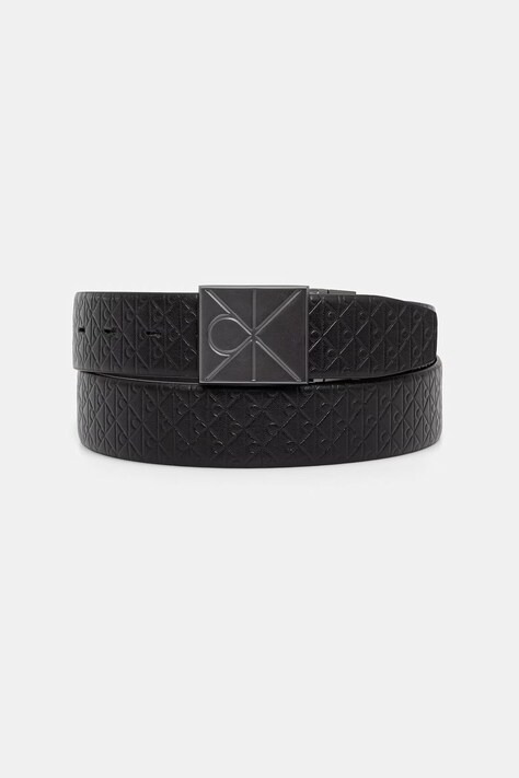 Calvin Klein pasek dwustronny męski skórzany czarny LV04D7083G