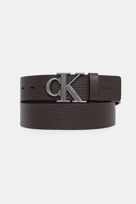 Calvin Klein pásek pánský kožený hnědý LV04D7085G