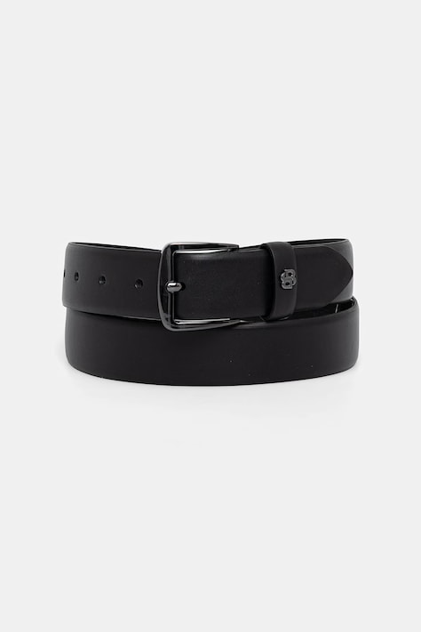 BOSS opasok pánsky kožený BB_Sz35 čierny 50558852