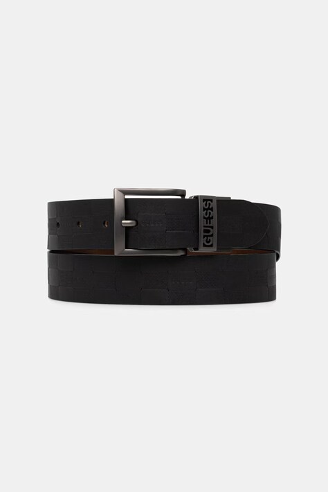 Guess ζώνη διπλής όψης ανδρική δερμάτινη μαύρη M6GZ06 L0046