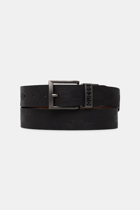 Guess dvostrani remen za muškarce kožni crni M6GZ06 L0046