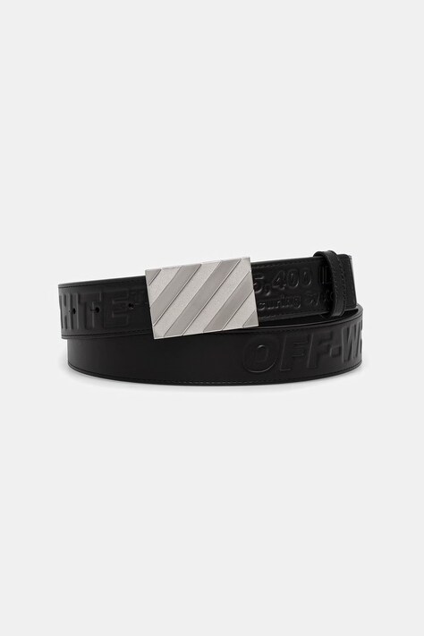 Off-White pasek skórzany męski czarny OMRB14JC99LEA001