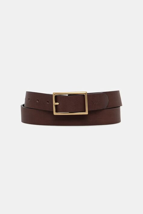 Levi's pasek skórzany RECTANGLE BUCKLE kolor brązowy 004CH