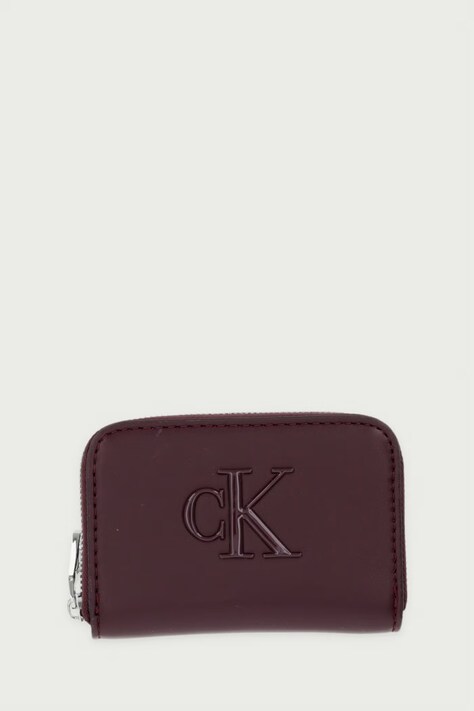 Calvin Klein Portofel pentru femei cu imitație de piele burgund LV04F1154G