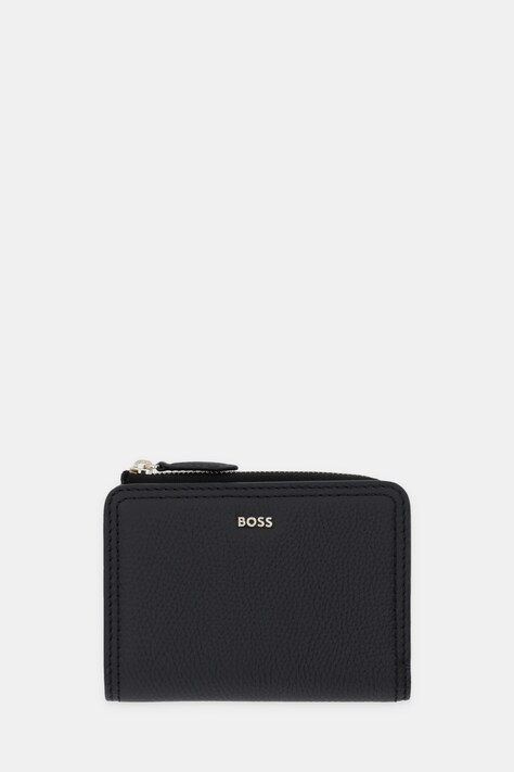 Kožená peněženka BOSS Lenah Small Wallet dámská, černá barva, 50558032