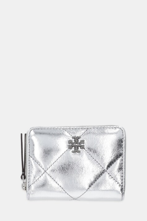 Tory Burch portfel Kira Diamond damski kolor srebrny 175007-040