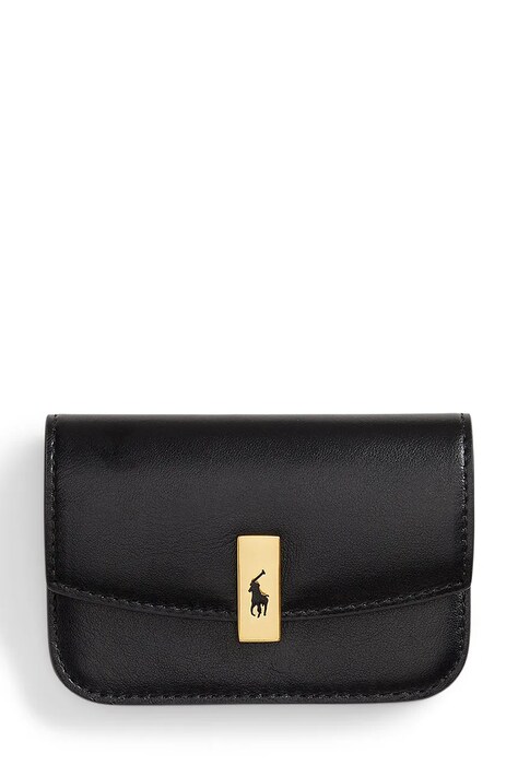 Polo Ralph Lauren portfel skórzany damski kolor czarny 427P04990
