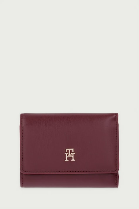 Tommy Hilfiger Portfel damski z imitacji skóry bordowy AW0AW18129
